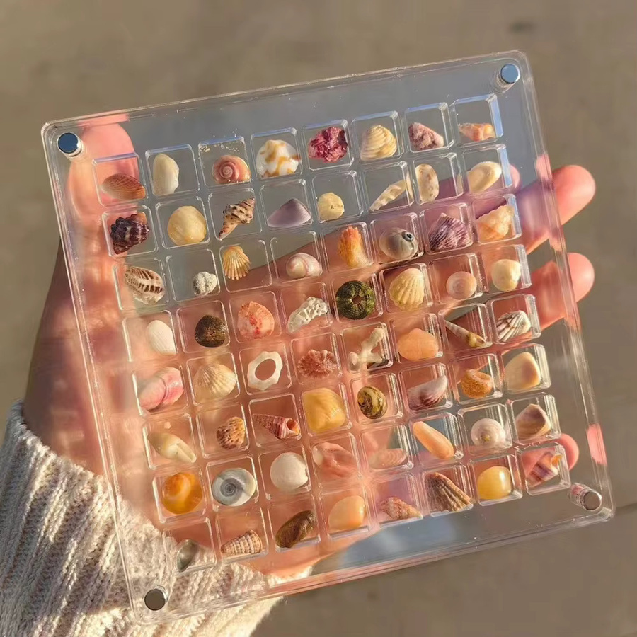 Magnetische Muschel-Displaybox aus transparentem Acryl als Bastel-Organizer und Diamant-Aufbewahrungsbox - Bild 2
