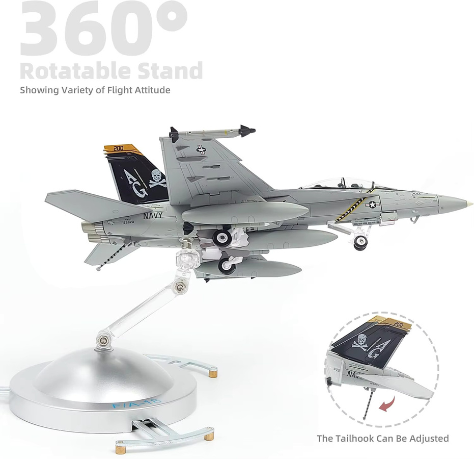 ZOCO US Air Force F-A-18 Super Hornet, Flugzeug Modell, 1:72, Metall - Bild 2