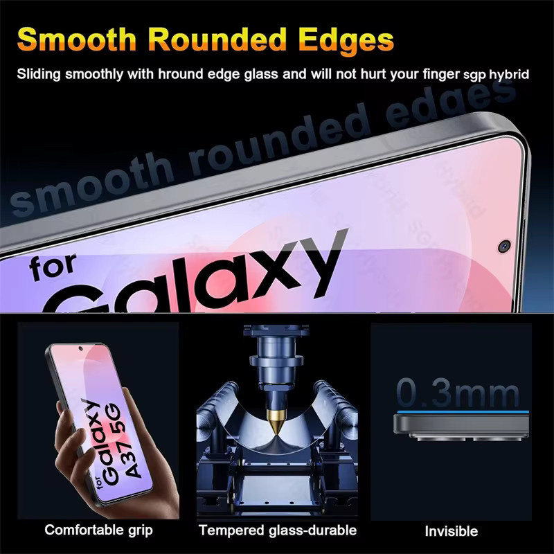 5 Stück Samsung Galaxy A37 5G Schutzglas mit 9H Härtegrad, 6,7 Zoll Display-Schutzfolie, transparent - Bild 5