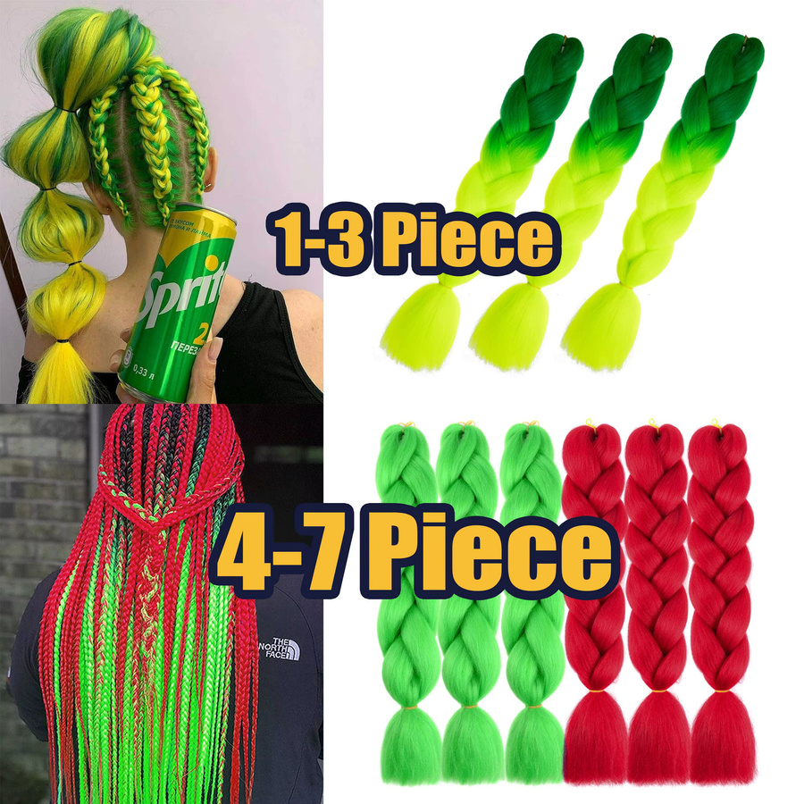 Synthetische Kanekalon Haar Extensions, Lockige Jumbo Zöpfe, Kinder - Bild 2