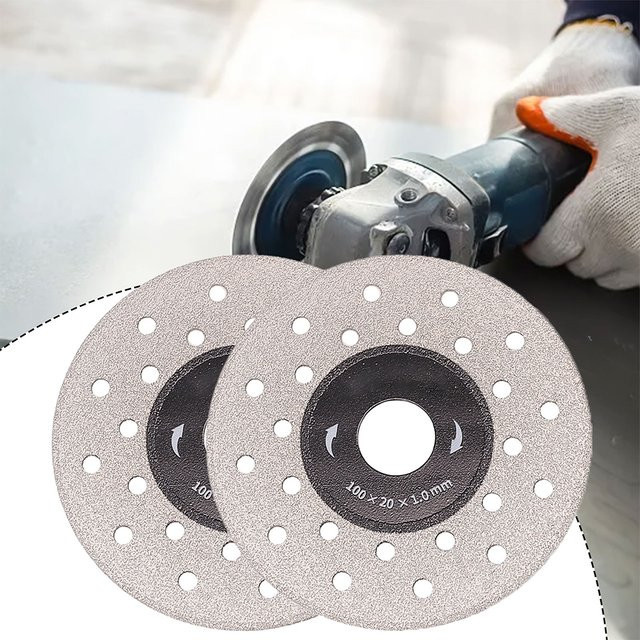 Vibratite Trennscheibe für Stein mit Emery-Schleifmittel, Durchmesser: 100 mm, Dicke: 1 mm, Farbe: Gold/Grau - Bild 1