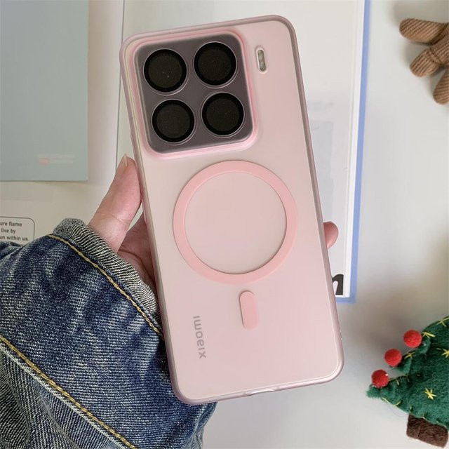 Xiaomi Magsafe Wireless Ladehülle für Xiaomi 14 Pro mit Objektivschutz in Matt Frosted Rosa - Bild 1