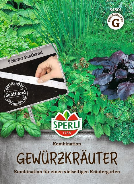 SPERLI Gewürzkräuter-Samen Kombination als Saatband - Bild 1