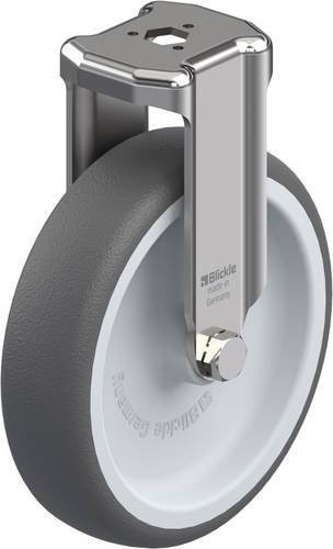 Blickle Bockrolle BKRXA-PATH 126G aus Edelstahl in Silber und Grau mit 125 mm Rad-Durchmesser und 120 kg Tragfähigkeit - Bild 1