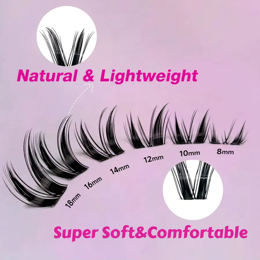 WINKLURE Wimpern-Spikes, Volumen-Wimpernbüschel, Unisex, Natürlich - Bild 2
