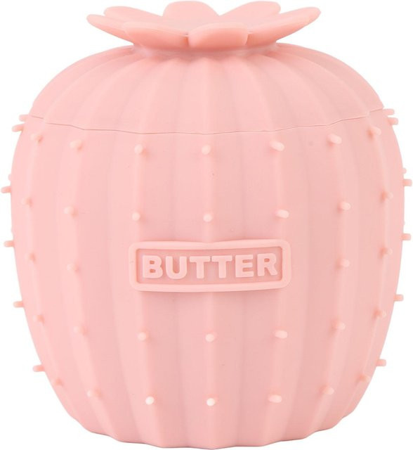 OutsideWorld Butterdose aus hitzebeständigem Silikon mit wasserdichtem Deckel, Pink - Bild 1