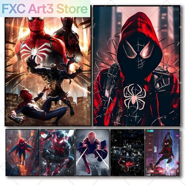 Kayou Marvel Classic Movie SpiderMan Wandkunst Poster, Mehrfarbiger Leinwanddruck für deine Heimdekoration - Bild 1