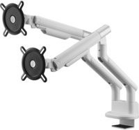 One For All Universal-Doppelmonitorarm DM 7220 Monitorhalterung in Weiß für Monitore bis 35 Zoll - Bild 1
