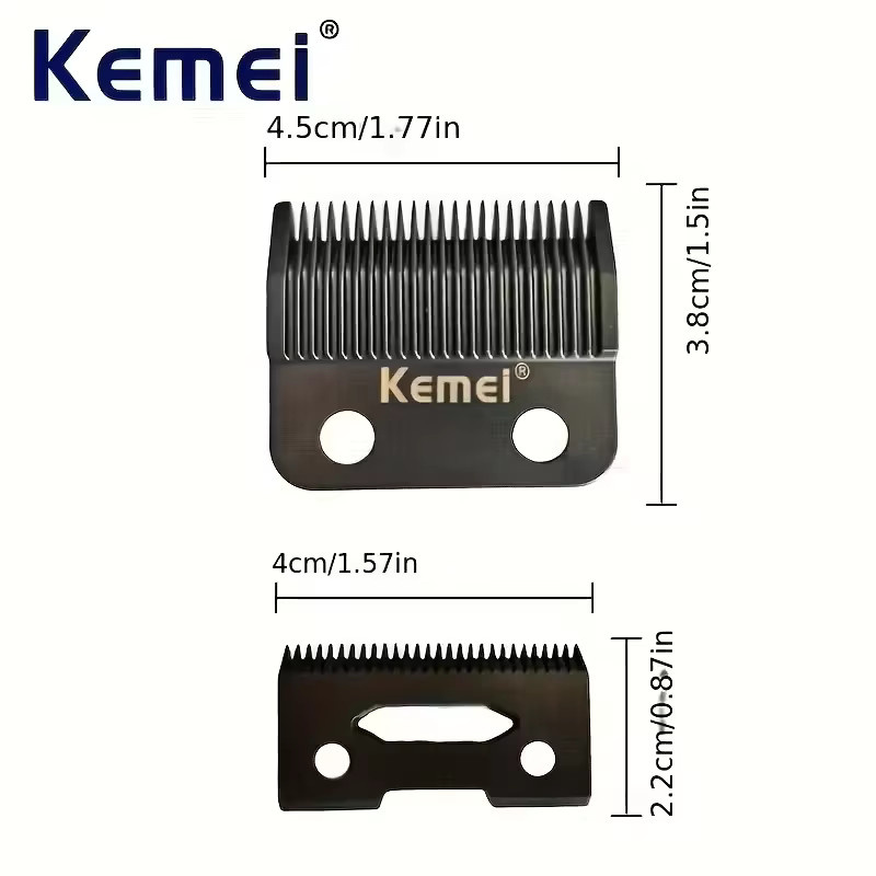 Kemei KM-2296 Ersatzklinge für elektrische Haarschneider in Schwarz - Bild 3