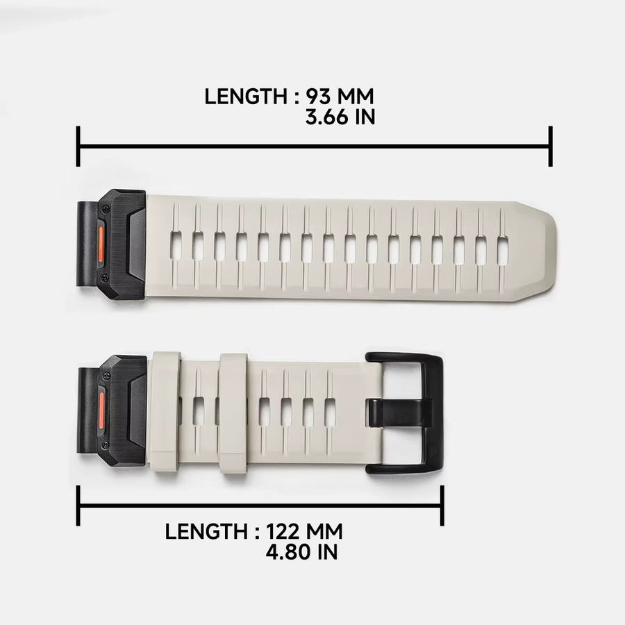 CHIICSMART Uhrenarmband Silikon, Fluorkautschuk, 22mm, 26mm - Bild 4