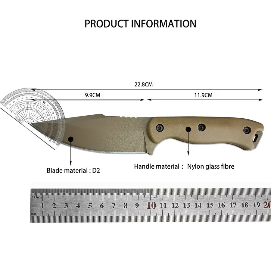 KA-BAR Outdoor-Messer mit feststehender Klinge aus Edelstahl in Gelb - Bild 5