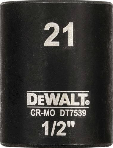 DeWalt Steckschlüssel kurz 21mm 1/2 Zoll Schwarz DT7539-QZ - Bild 1