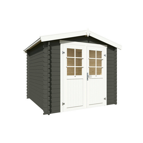 Lasita Gartenhaus Ingo Maja mit Satteldach in Grüngrau, B/T/H: 262,6 x 222,3 x 250 cm - Bild 3