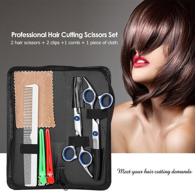 Salon-Haarschneiden-Effilierschere-Friseurscheren-Friseurwerkzeug-Set - Bild 1