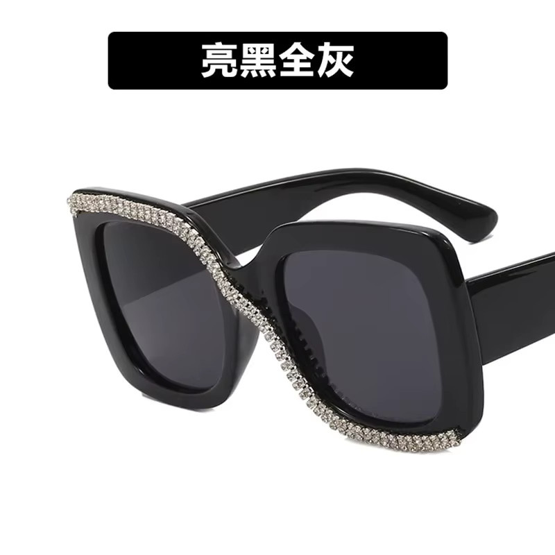 DIXSG 6008 Sonnenbrille, quadratisch, Vollrand, Schwarz, Kunststoff - Bild 4