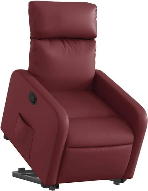 vidaXL Relaxsessel mit Aufstehhilfe in Weinrot aus Kunstleder mit Armlehnen - Bild 1