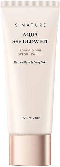 S.NATURE Aqua 365 Glow Fit Tone-up Sun Creme, LSF 50+, 40 ml, mit Squalan - Bild 1