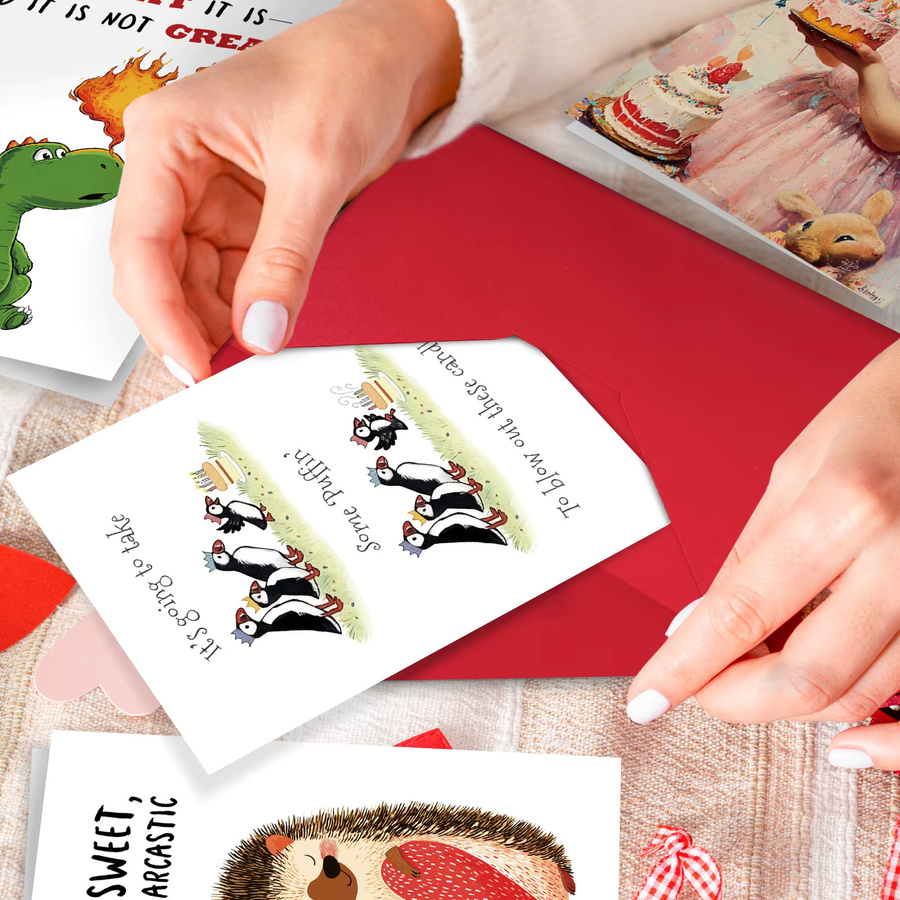 Lustige Humor-Grußkarten für Erwachsene mit kreativen Geburtstagswünschen aus Papier - Bild 2