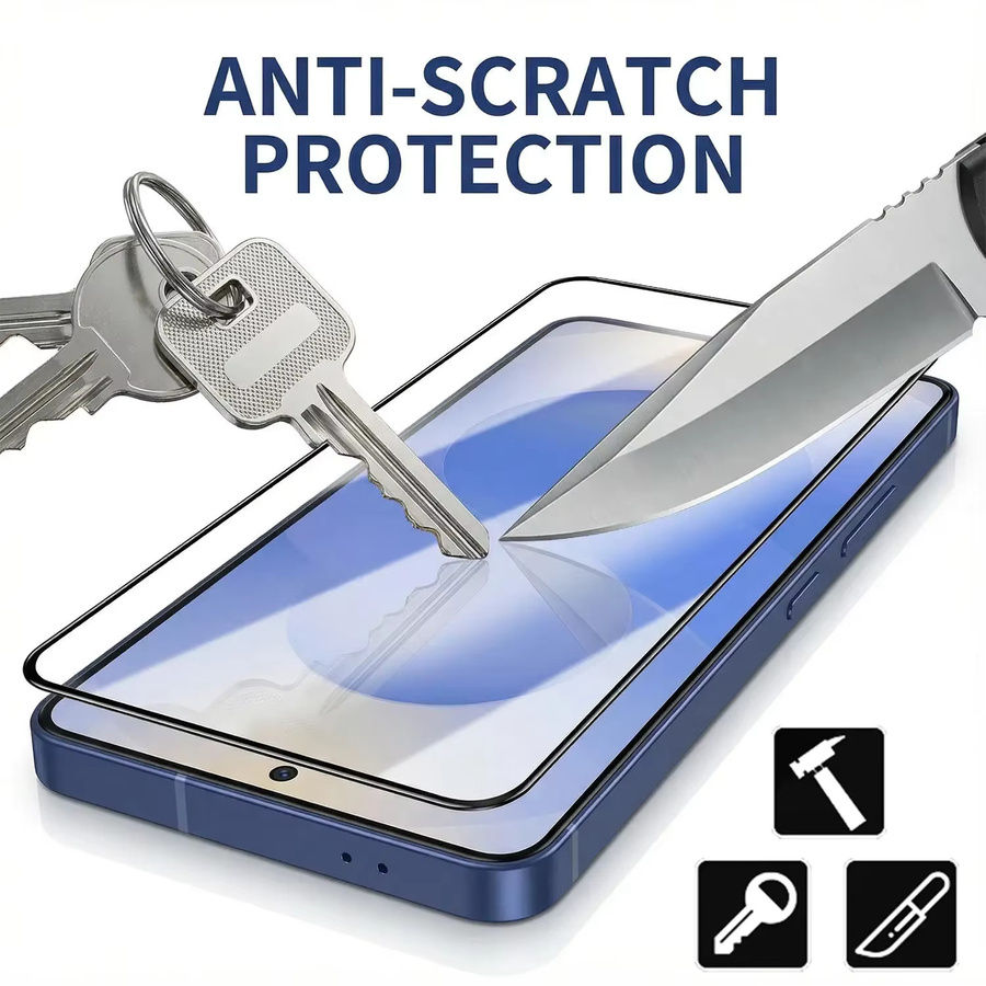 Kratzfeste Displayschutzfolie aus gehärtetem Glas für Samsung Galaxy S26 Ultra, S26 und S26 Plus in Transparent - Bild 2