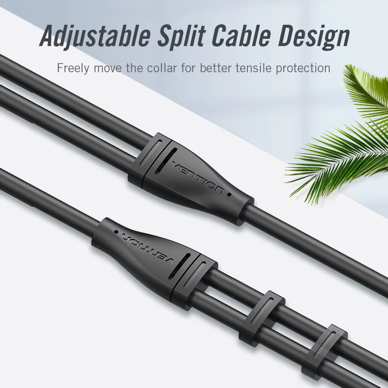 Vention Aux-Kabel 3,5 mm Klinke auf Doppelbuchse Audio-Splitter Schwarz - Bild 5