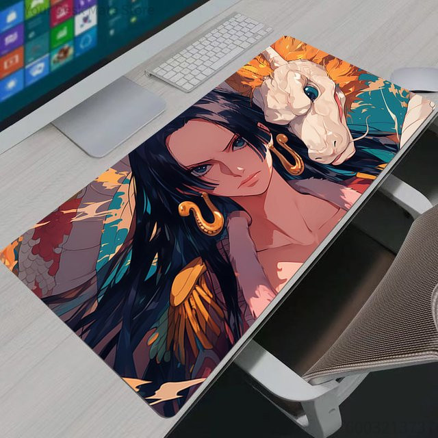 Bandai One Piece Boa Hancock Anime Mauspad XXL in Multicolour mit HD-Druck und genähtem Rand für Gamer - Bild 1