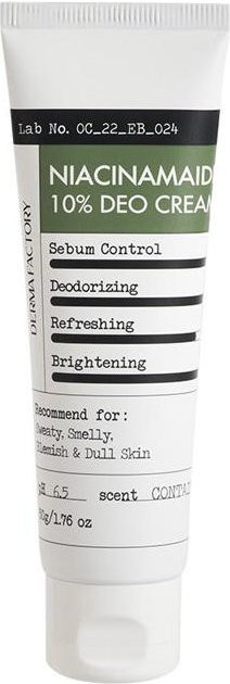 DERMA FACTORY Niacinamid 10% Deo-Creme, 50 ml, Unisex - Bild 1