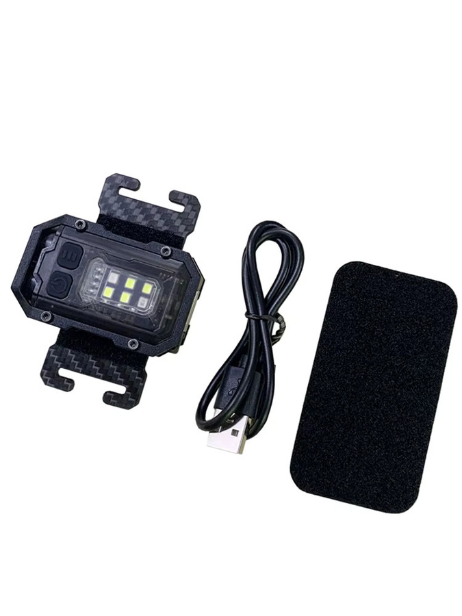 VULPO Outdoor EDC Mini Licht Schwarz mit Stroboskop-Funktion und wiederaufladbarem Akku für Molle-Systeme und Rucksackgurte - Bild 6