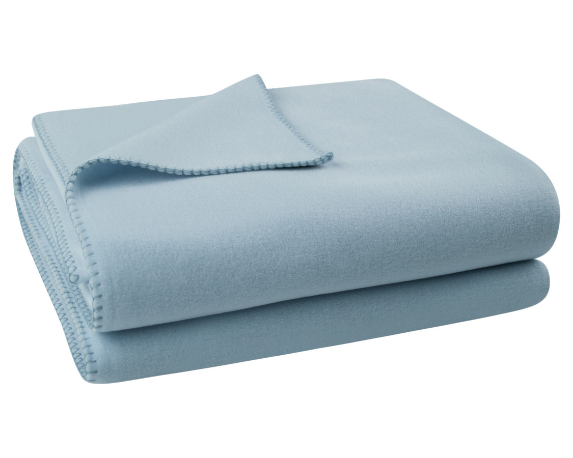 Zoeppritz Soft-Fleece Wohndecke 103291 in Blau und Schwarz, flauschig und waschbar bei 30 Grad, Oeko-Tex Standard 100 - Bild 1