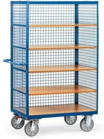 Fetra Kastenwagen 3392 mit Gitterwänden in Blau mit TPE-Reifen und 750 kg Tragkraft - Bild 1
