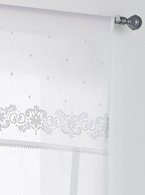Bändchenrollo Heine Home in Weiß aus 100% Baumwolle, semi-transparent, Unisex - Bild 1