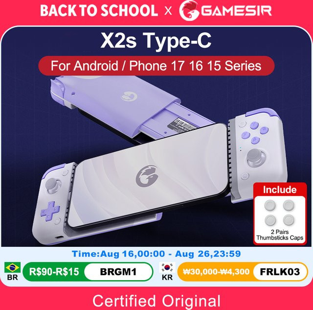 GameSir X2s Mobile Gamepad für Android und iOS, USB-C Gamecontroller für Cloud Gaming in Purple - Bild 1