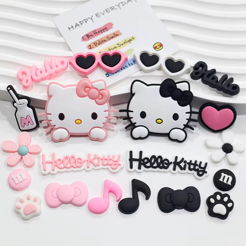 Mesuca Hello Kitty Schuhanhänger-Set, Rosa und Schwarz, Damen und Mädchen - Bild 4