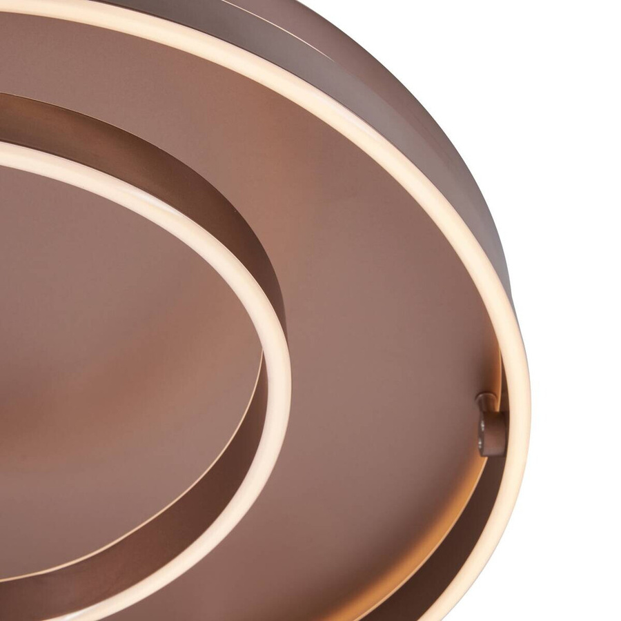 Pocoline LED-Deckenleuchte Taro in Braun, rund, H: 18 cm, D: 60 cm - Bild 4