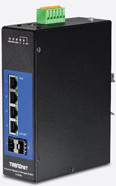 TRENDnet TI-G642i Industrial Ethernet Switch, unmanaged, 4 x 10/100/1000 + 2 x Gigabit SFP, DIN-Schiene Montage, Schwarz - Bild 1