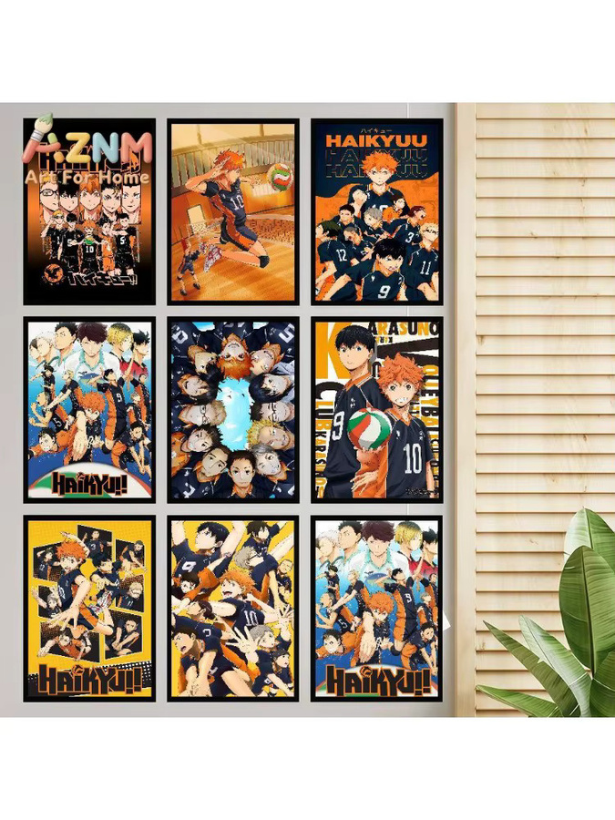 Haikyuu Anime Volleyball DIY Klebeposter im Vintage-Stil für deine Dekoration in Zimmer, Bar oder Café, Mehrfarbig - Bild 7