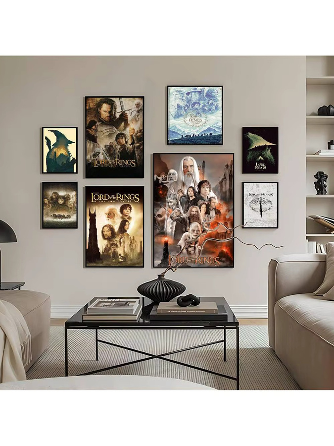 Wasserfestes Film-Poster Der Herr der Ringe als ästhetische Wandkunst in Mehrfarbig, B/H: 15 x 15 cm - Bild 7