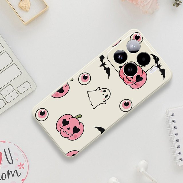 Silikon Handyhülle im Halloween-Stil für Xiaomi Mi 15 Ultra, Mi 14T, 13T, 12T, 11T Pro, mehrfarbig - Bild 1