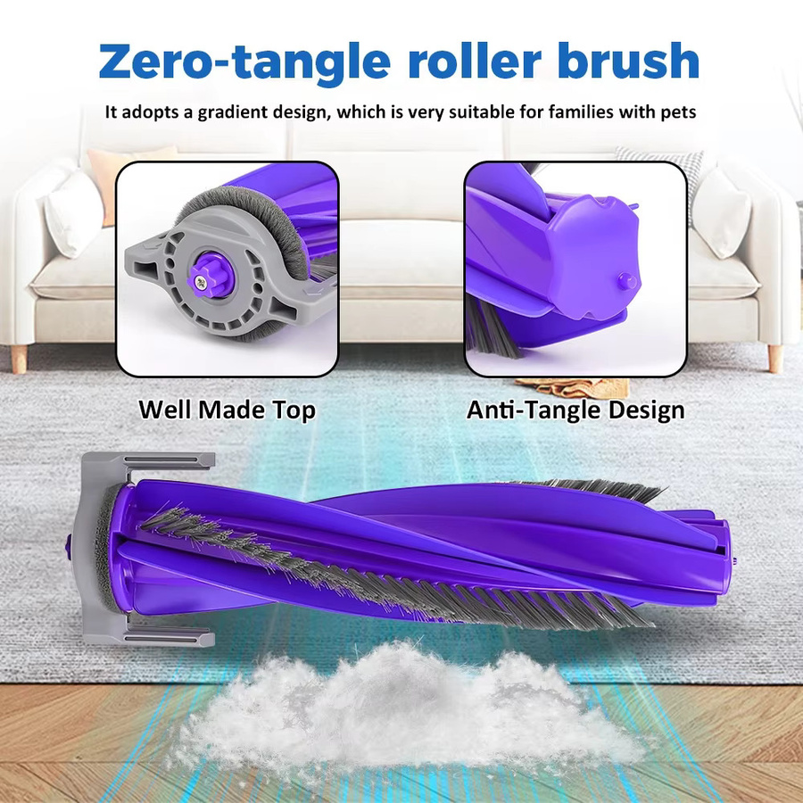 WINDNINJA Ersatz Hauptrollenbürste für Narwal Freo X Ultra, Freo X Plus, Freo Z Ultra, Narwal Flow, J4, J4 Lite, J5, J5X und J6 Roboter-Staubsauger in Purple - Bild 3