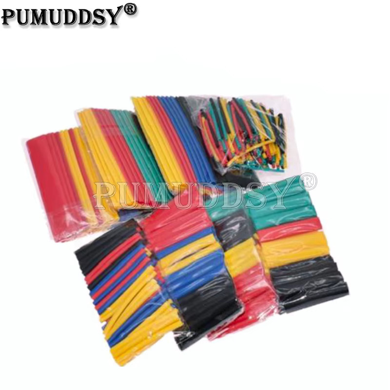 PUMUDDSY Schrumpfschlauch Set aus Polyolefin in 5 Farben, 328 Stück, 2:1 Halogenfrei - Bild 2
