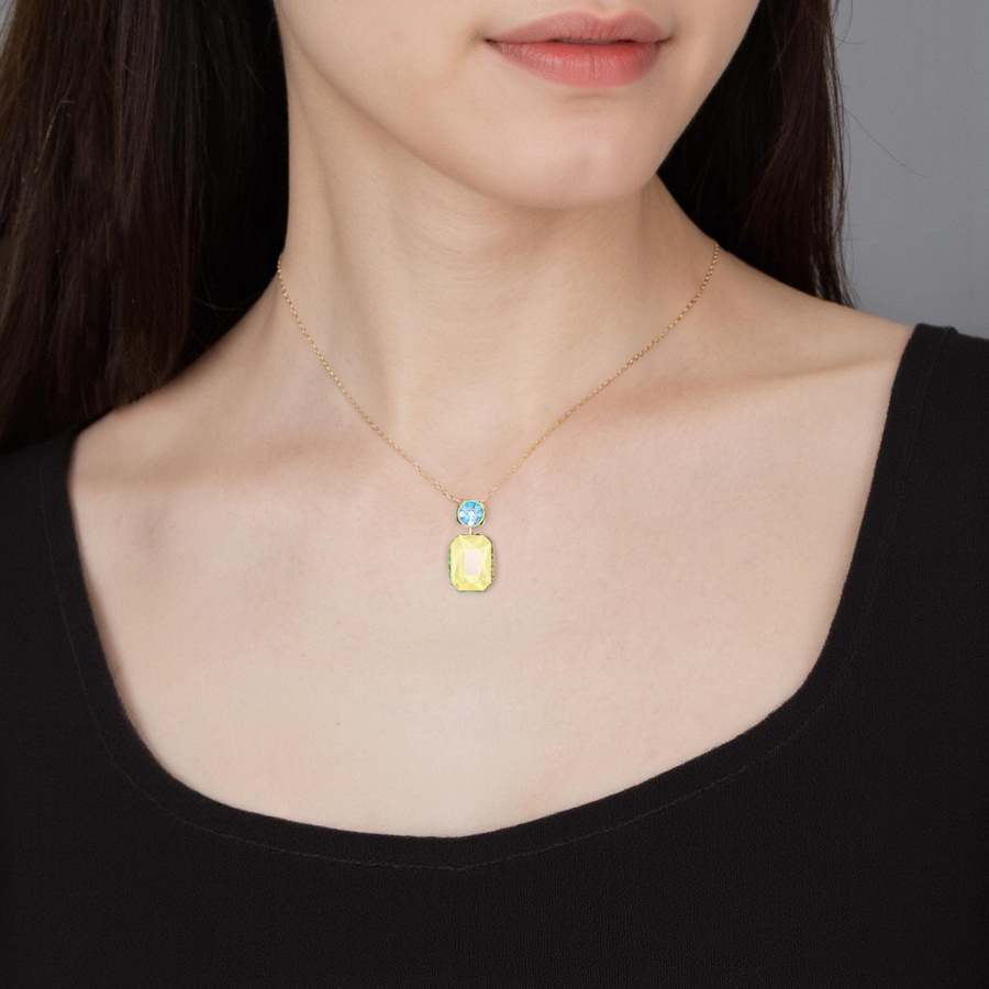 Swarovski Halskette, Vergoldet, Kristall, Damen - Bild 2