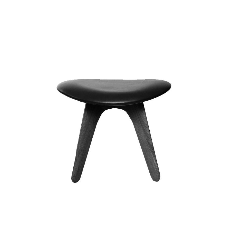 Tom Dixon Slab Ottoman aus Eichenholz mit schwarzem Lederbezug - Bild 3