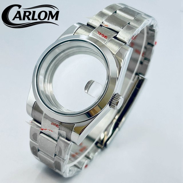 Carloms Uhrengehäuse Edelstahl, Silber, 36mm/40mm, Saphirglas, Unisex - Bild 1