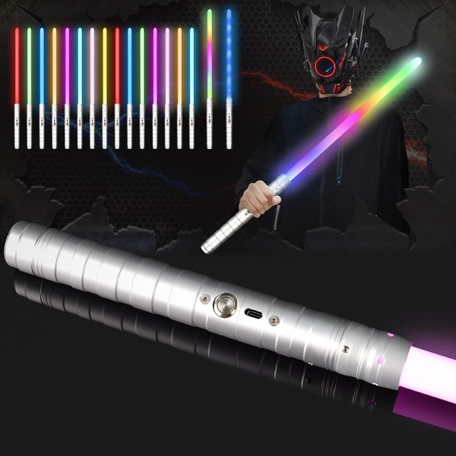 REikirc Lichtschwert, Fantasy, Metall, 15 Farben, 17 Pixel Lichteffekte - Bild 1