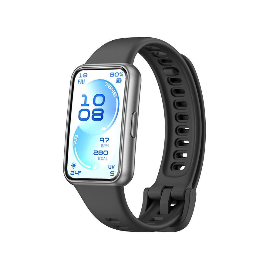 Huawei Uhrenarmband Silikon, Schwarz, Unisex - Bild 2
