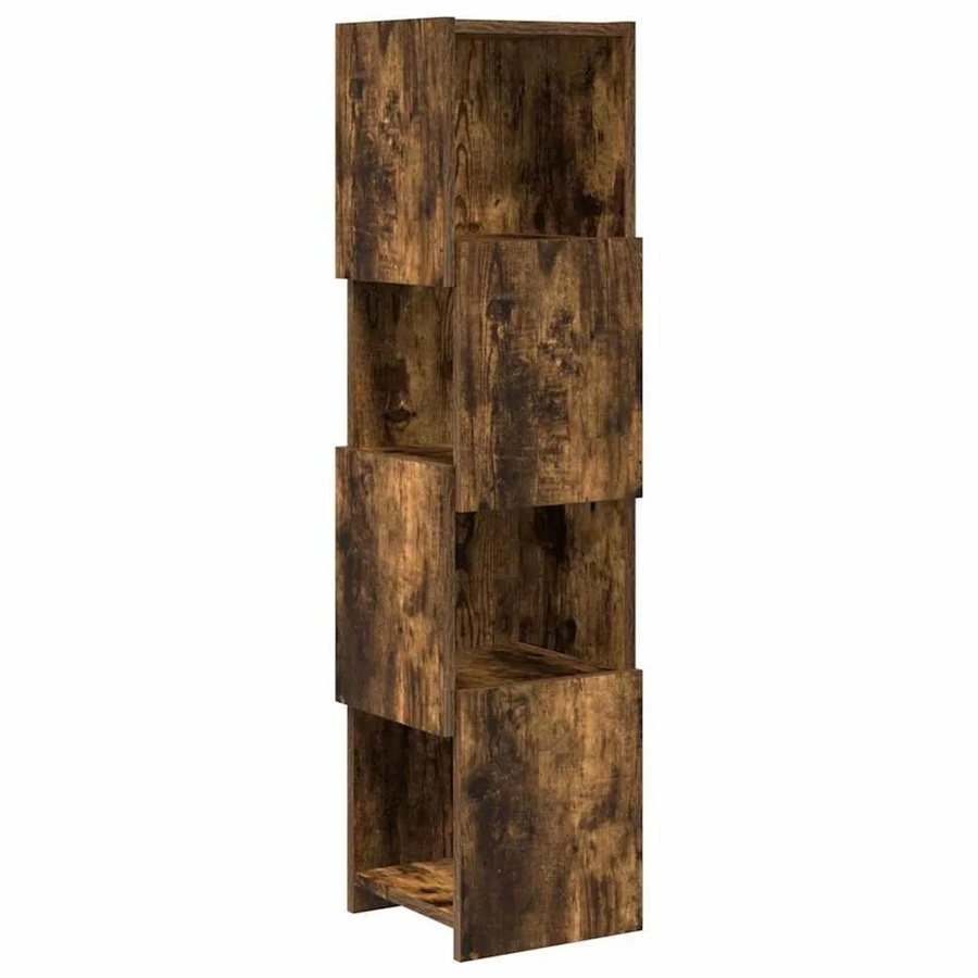 vidaXL Eckschrank aus Holzwerkstoff in Geräucherte Eiche, B/T/H: 25,5 x 25 x 102 cm - Bild 2