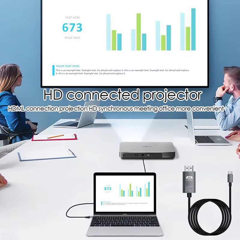 Kebidumei USB C zu HDMI Adapter 4K 60Hz Typ C Konverter in Grau für iPhone 15, MacBook Air, iPad und Samsung Laptop - Bild 3