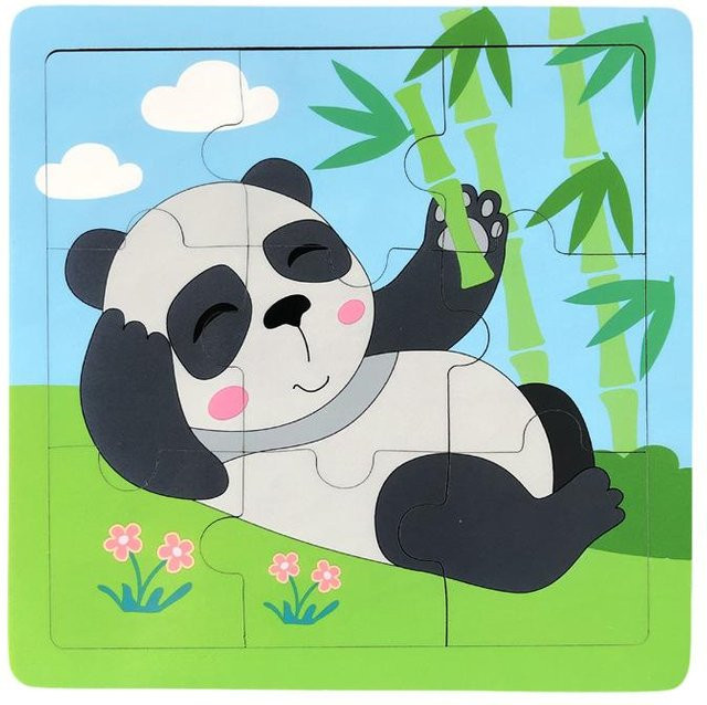 Yiran toy Puzzle-Spielzeug, Tiere und Fahrzeuge, Holz, 9-teiliges Set, ab 3 Jahre - Bild 1