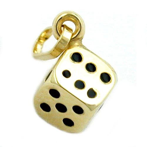 Colfem Anhänger Würfel, Gold, 375, Unisex - Bild 1