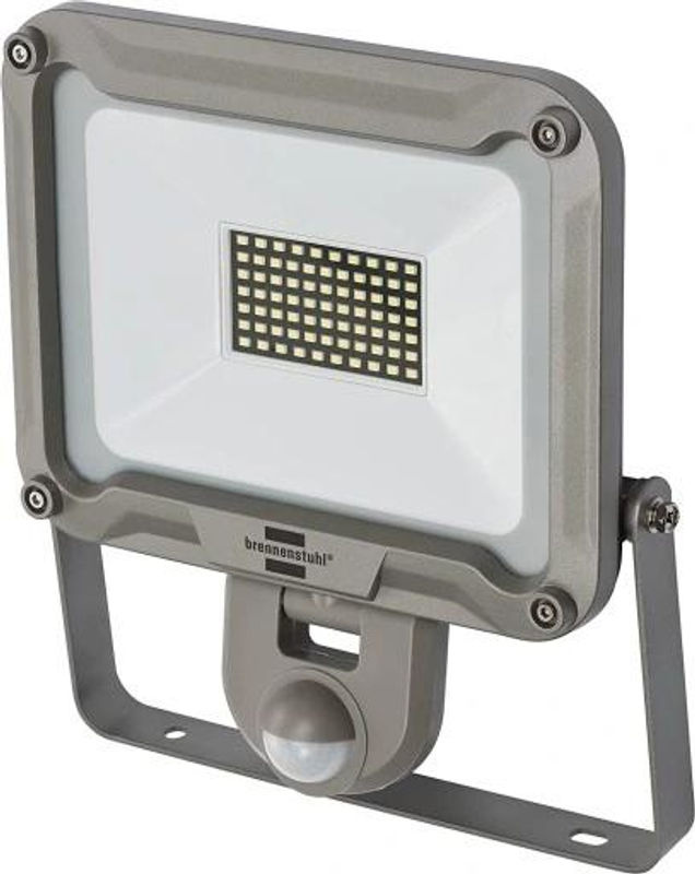 Brennenstuhl LED Außenstrahler 50W mit Bewegungssensor in Silber und Grau, IP54, Kaltweiß - Bild 2