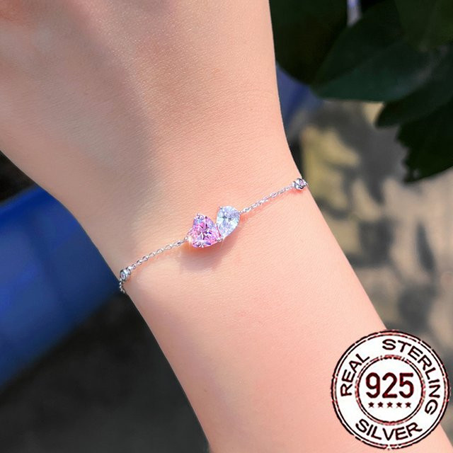 CWWZircons Armband, 925 Silber, Zirkonia, Kristall, Damen - Bild 1